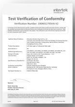 Product Certificate